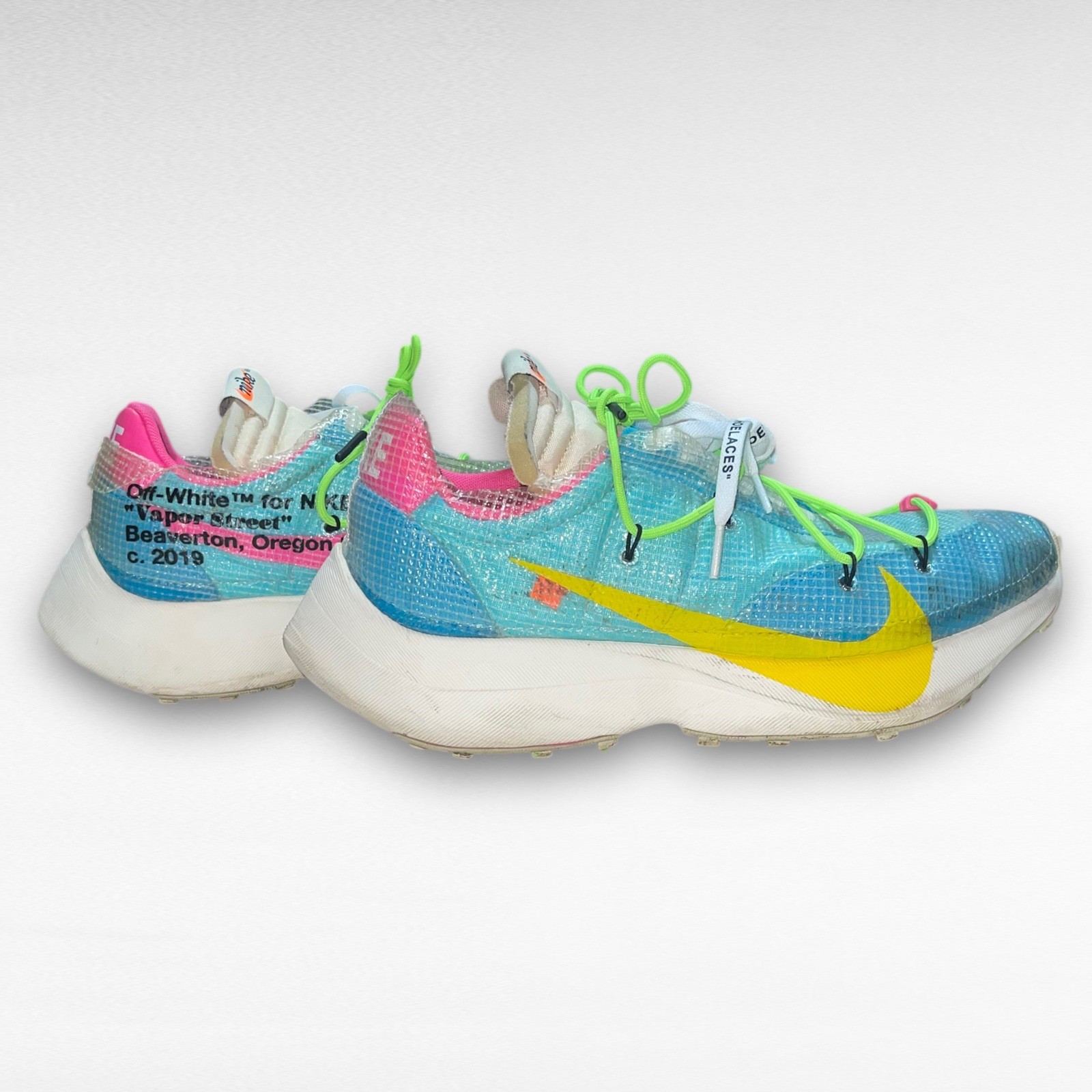 OFF WHITE X NIKE OFF WHITE x Nike scarpe donna Vapor Street polarizzate blu giallo taglia 14 12 5