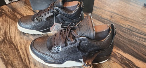 NEW Nike Air Jordan Retro 4 Pinnacle Premium Pony Hair Black 819139-010 - Picture 2 of 16