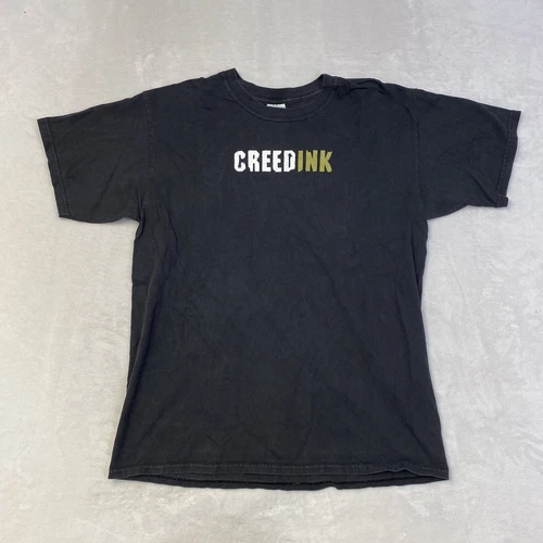 Vintage Creed Shirt Men’s Size Large Black Rock Band Rare Creed INK Double Sided