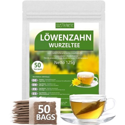 Löwenzahntee, Dandelion Root, Koffeinfrei, , 50 Teebeutel, Natürlicher Geschmack