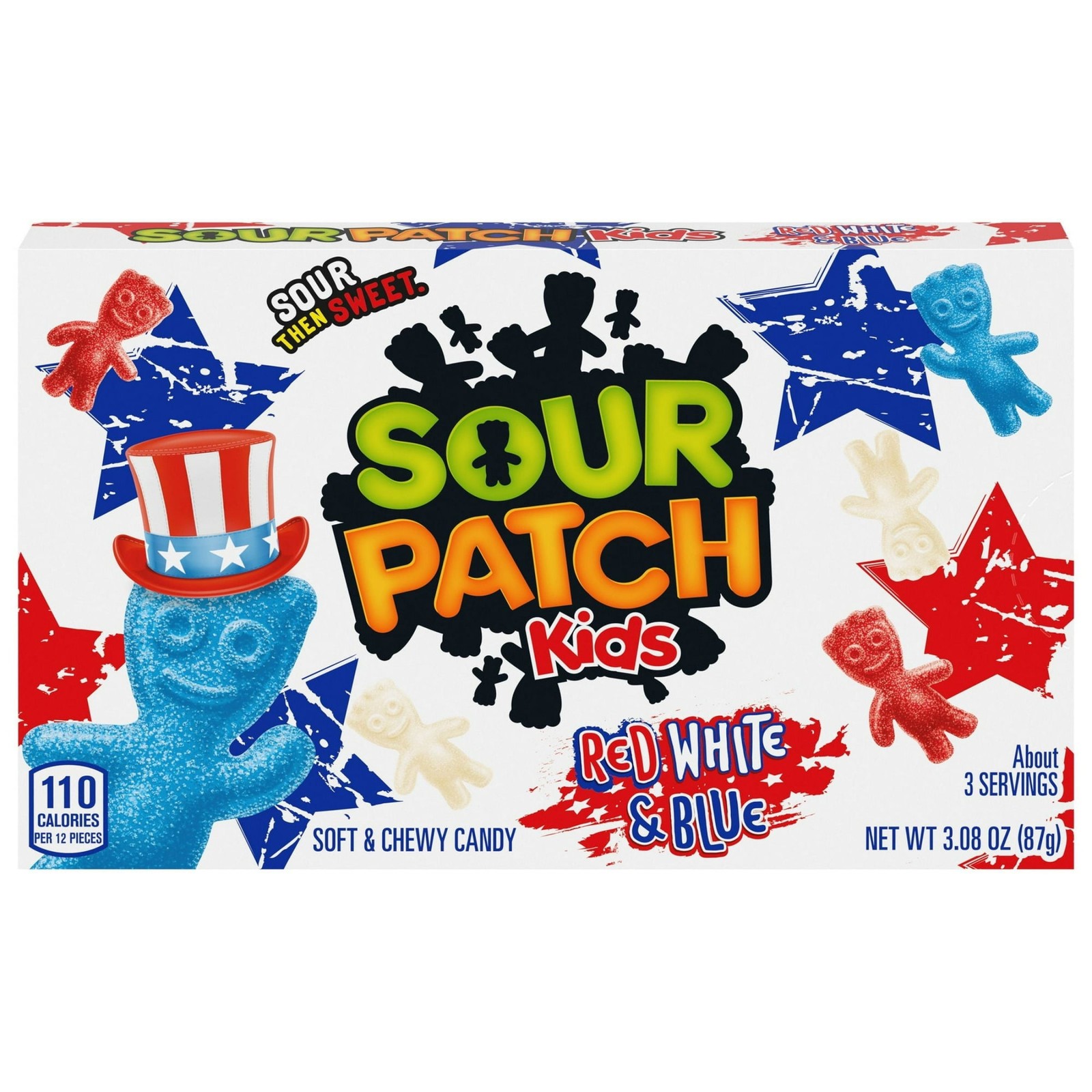 12x Sour Patch Kids Red White - Blue Soft Chewy Candy Theater Box 31oz 6190₽