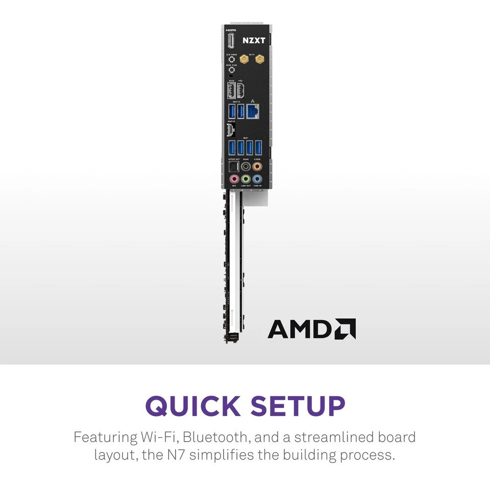 NZXT N7 B650E - AMD B650 Chipset Supporta AMD Ryzen 9000 8000 e 7000 Series CPUs - Immagine 2 di 4