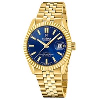 Festina Swiss Made F20092/3 Herren Analog Quarz? Automatik Armbanduhr Gold Blau