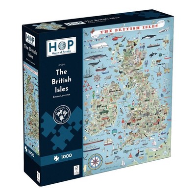 Das Haus der Puzzles Die Britischen Inseln 1000 Teile Puzzle, Kartenpuzzle für Erwachsene