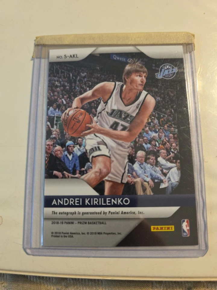 2018-19 Panini Prizm Basketball Andrei Kirilenko Autograph Utan Jazz S-AKL - Image 3 of 4