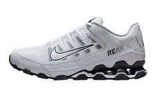 Nike Reax 8 TR Mesh White Charcoal Gym Running Sneakers 621716-108 Men's Sizes