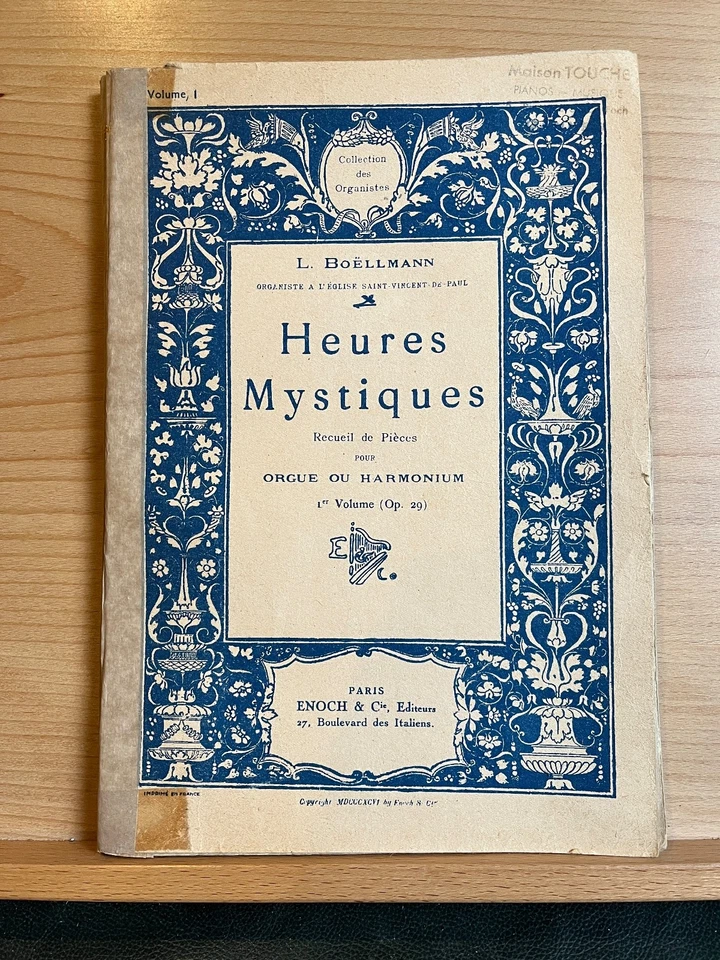 Léon Boellmann Heures mystique pour orgue ou harmonium vol. 1 partition Enoch - Photo 1/4
