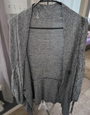 Lululemon Breeze Easy Wrap Sweater Cardigan Size M/L Dark Gray Button Front