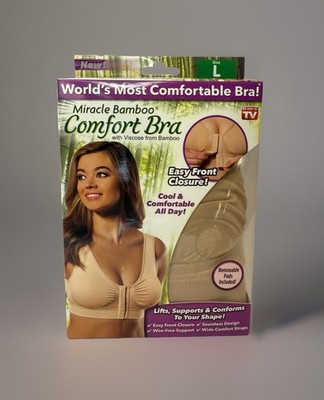 Miracle Bamboo Comfort Bra Large   All Day Lift & Support, Soft & Breathable