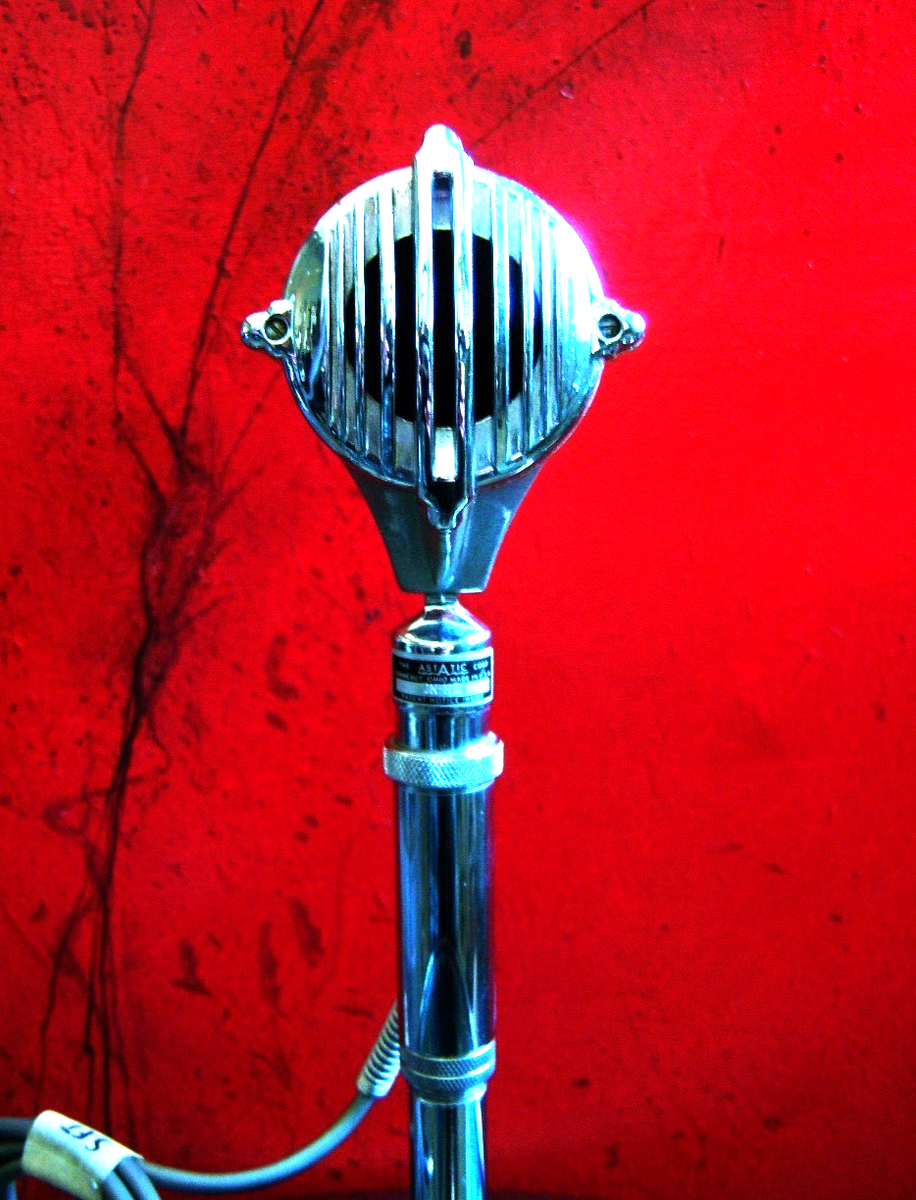 Vintage 1960's Astatic DNHZ Dynamic microphone old w F-11 adapter