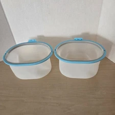 Prepology Set Of 2 Silicone Microwave Steamer Pouches New Aqua