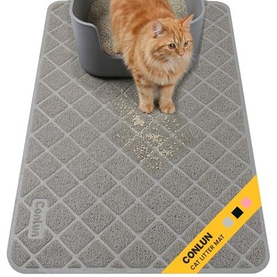 Conlun Cat Litter Mat, Premium Durable PVC Grid Mesh, Non-slip, Urine