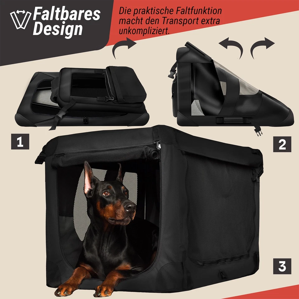 Faltbare Hundetransportbox Faltbox Hundebox Transportbox Für Hunde Transport - Bild 4 von 4
