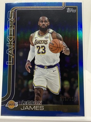 2025 Topps Flagship LeBron James Blue Holofoil 116/150 LA Lakers