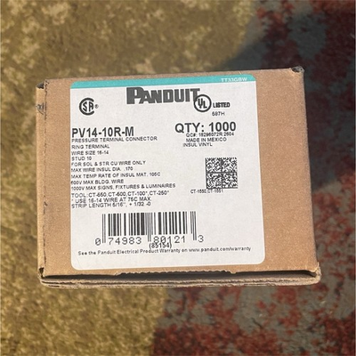 #ad Panduit Ring Pressure Terminal Connector 16 14 AWG Vinyl Crimp PV14 10R M $450.00