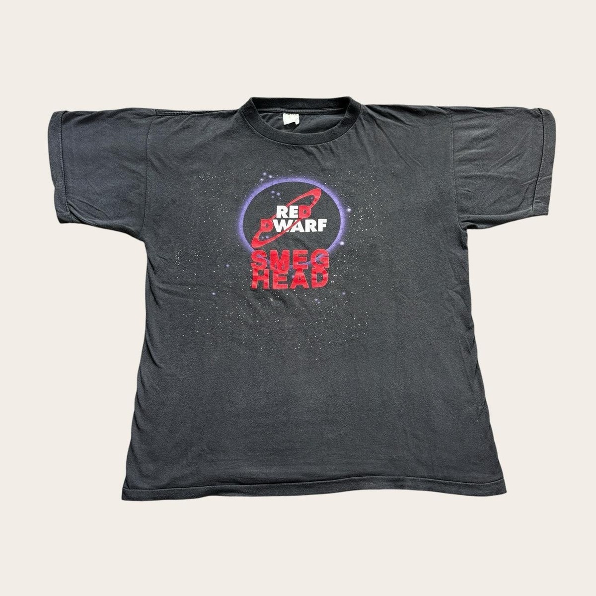 Vintage 90s Red Dwarf sci-fi TV series Smeg Head t-shirt