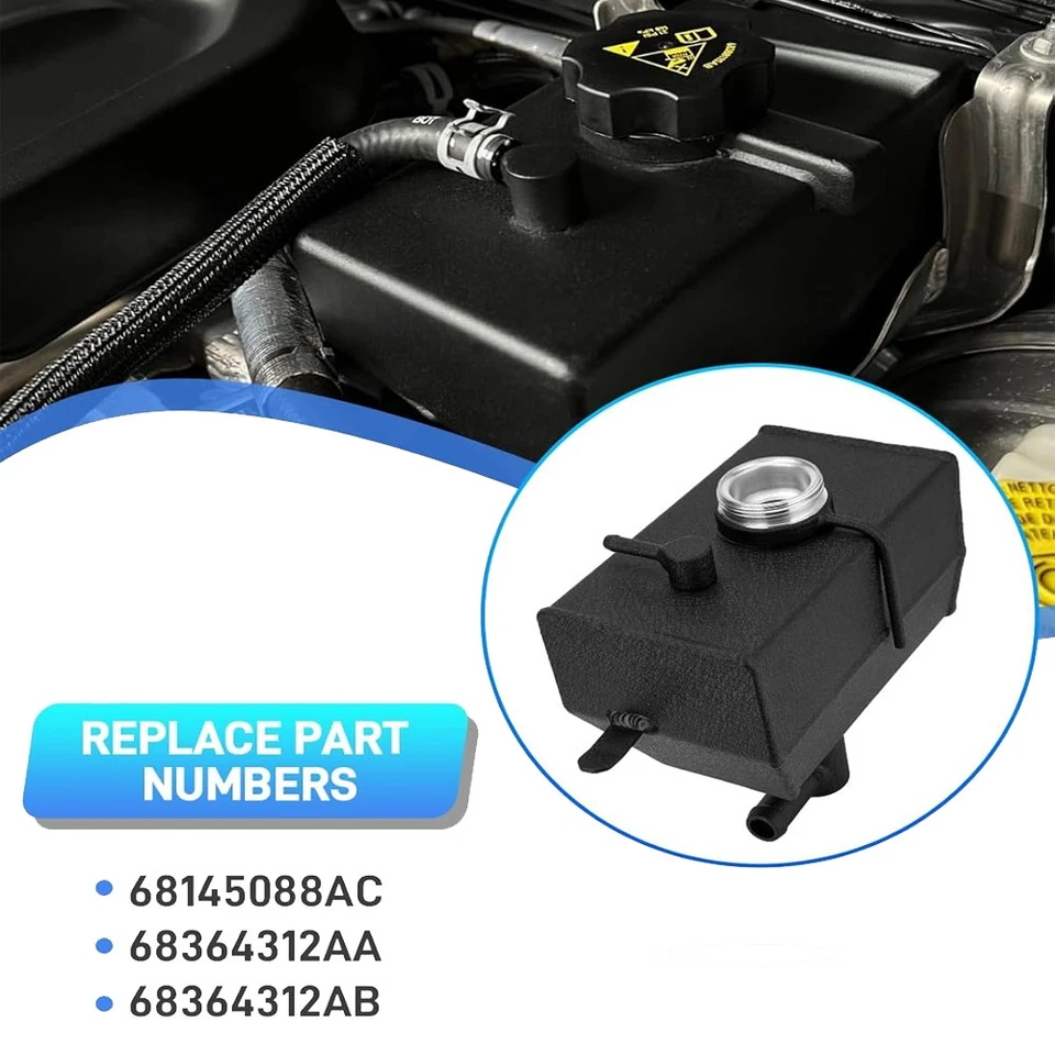 Reservatório de líquido de arrefecimento do motor de alumínio 68364312AC para Jeep Wrangler JL 2.0L 2018-2024 - Imagem 4 de 4