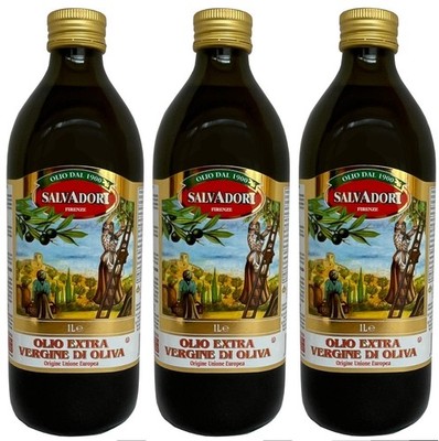 (13,50 /L) Salvadori extra natives Olivenöl (3x 1 L) Olio Extra Vergine diOliva