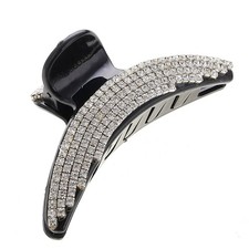 Exquisite Black Acrylic Full Diamond Rhinestones Hair Jaw Clips Hairpin - Wom...
