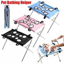 Pet Grooming Hammock Stand Foldable Cat Dog Bathing Rack Nail Clipping Station