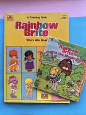 Vintage 80s Rainbow Brite Hallmark Coloring Book Unused & Small Hardcover Lot