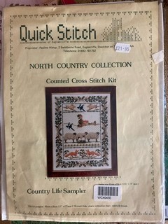 Counted Cross Stitch Kit Country Life Sampler
