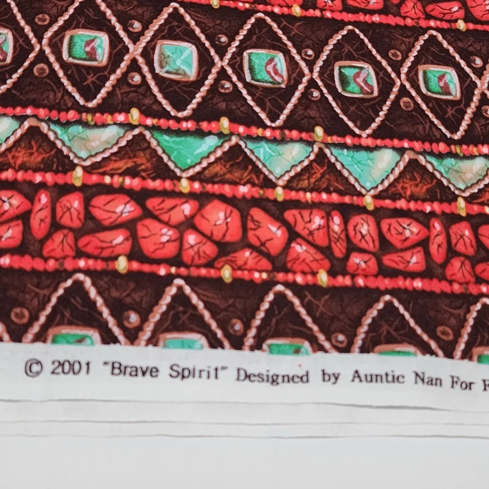 Quilting Crafting Fabric Brave Spirit By Auntic Nan Spectrix 2 Yards 23 Inches - Image 4 of 4