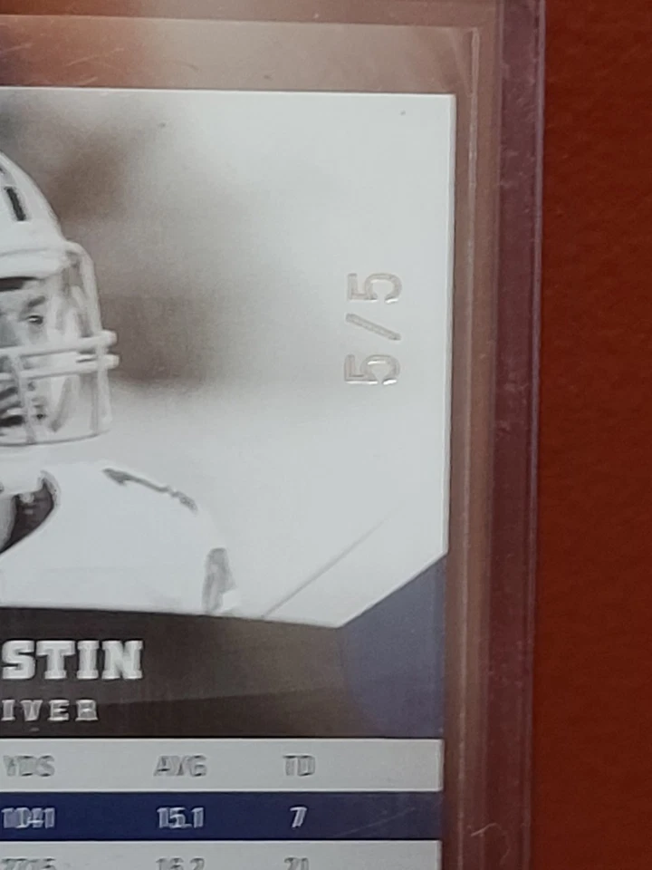 2011 Panini Gridiron Gear #84 Miles Austin Auto Gold 5/5 Dallas Cowboys SSP - Image 3 of 3