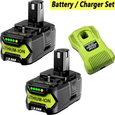 8Ah For RYOBI 18V Lithium Battery/Charger P107 P108 P103 One+Plus High Capacity