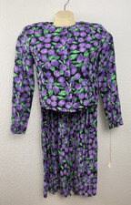 Vintage Dennis Goldsmith Skirt Top Womens 6 Floral Tulip Cottagecore USA Made