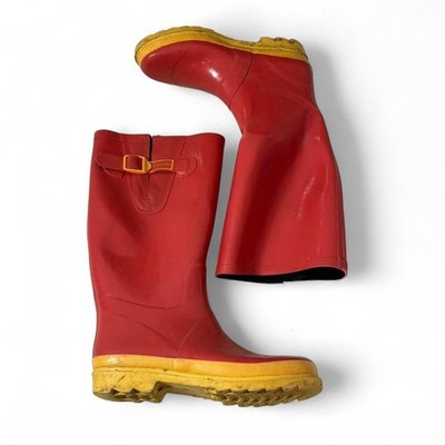 Marc Jacobs Rain Boots Red / Yellow Tall Designer Minimalist Women's EU 39 US 8