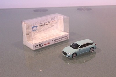    Audi A6 Avant C8 türkis Börse AudiForum Neckarsulm 2019 herpa 1:87 OVP