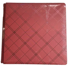 New Creative Memories Coverset 12x12 True Album in Diagonal Plaid in Salmon Pink