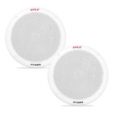 Pyle PLMR605W 2-Way 6.5'' Flush Mount Speakers - White, Pair