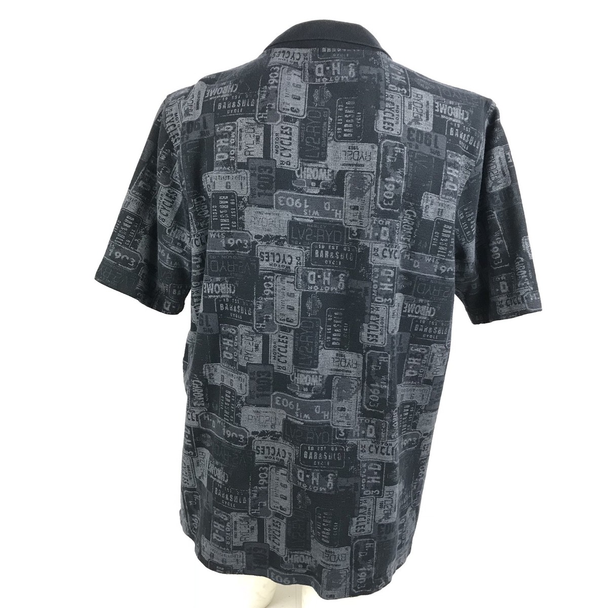 Harley Davidson HD Mens Polo Shirt License Plates All Over Print