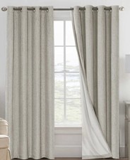 H.VERSAILTEX Curtains Blackout, 52 x 96 Inch, 2 Panels Stone NEW from Amazon