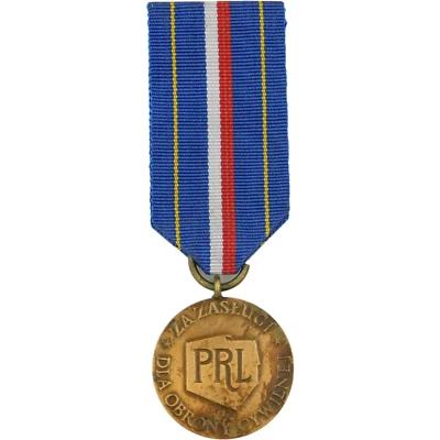 2837 MÉDAILLE POLONAISE DU MÉRITE POUR LA DÉFENSE CIVILE 3E CLASSE POLOGNE - Photo 1/4