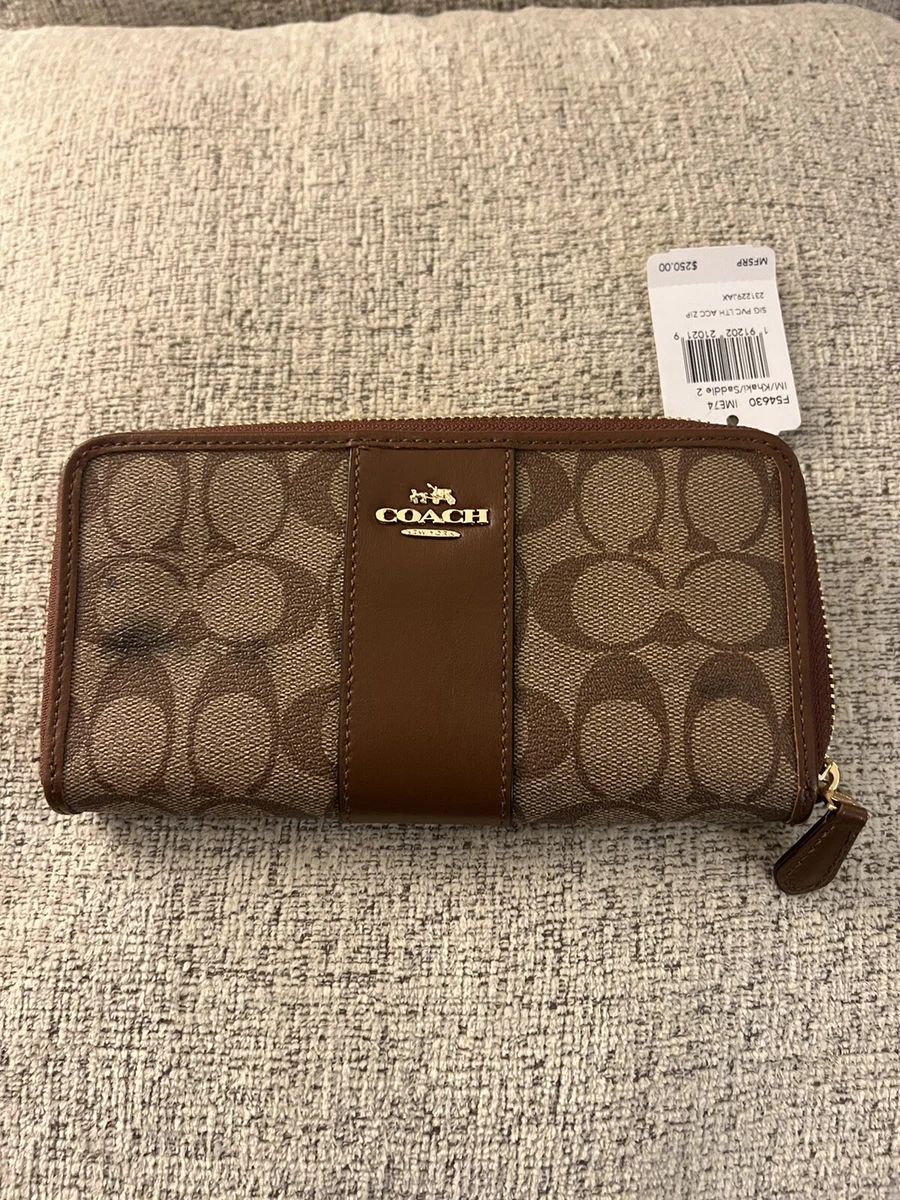 Coach sig pvc lth acc zip Clearance