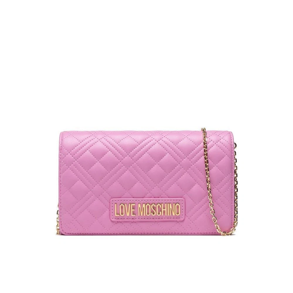 美品　LOVEMOSCHINO　Gジャン　ポップロゴプリント　40サイズ　ピンク LOVE MOSCHINO WOMEN'S HANDBAG BORSA SMART DAILY BAG PU LILLA