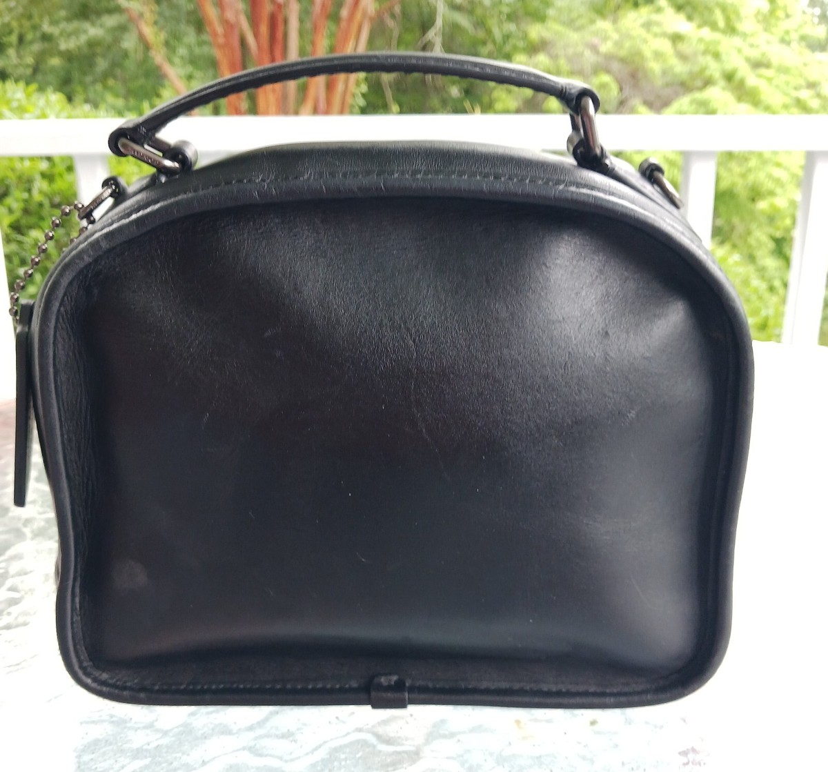 00’s archive coach leather hand bag ブラック Vintage, Original Coach Hand Bag, Genuine Leather. Black