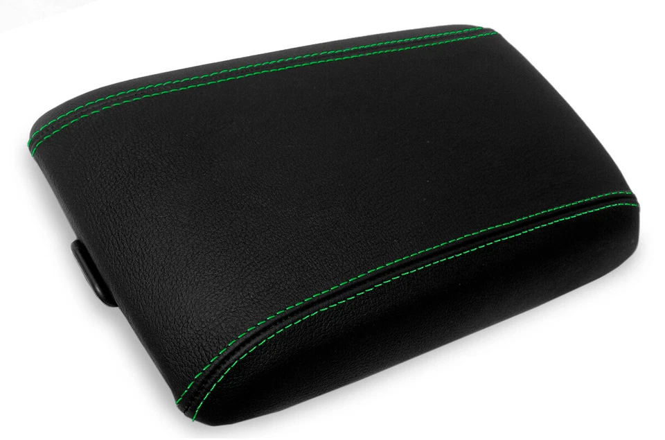 Fits 2004-2006 Pontiac GTO PVC Leather Console Lid Armrest Cover Green Stitch Foto 3 de 4