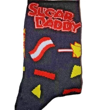 sugar daddy novelty crew socks 1 pair shoe size mens 8-12 womens 9-14 new