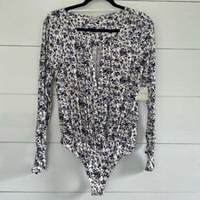 Free People Kaya Floral Keyhole Bodysuit Size Small NWT
