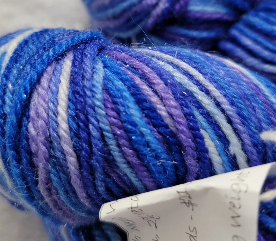 New Lot of 2 Hanks Island Yarn Stellar in Tanzenite 210yds - Image 4 of 4