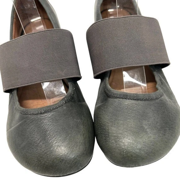 Miz Mooz Delfina Couro Cinza Maryjane Conforto Balé Liso Feminino 6.5 - Imagem 4 de 4
