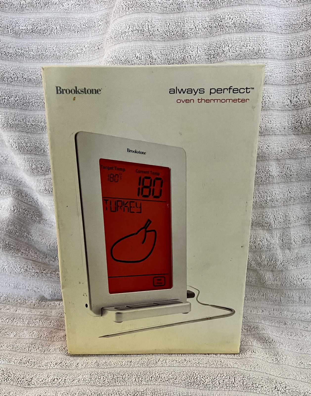 Brookstone Always Perfect Oven Thermometer Silver Tone Digital Temperature