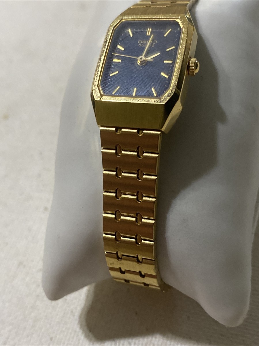 Rare Seiko Quartz Watch 2Y01-5D29 with Black Dial and