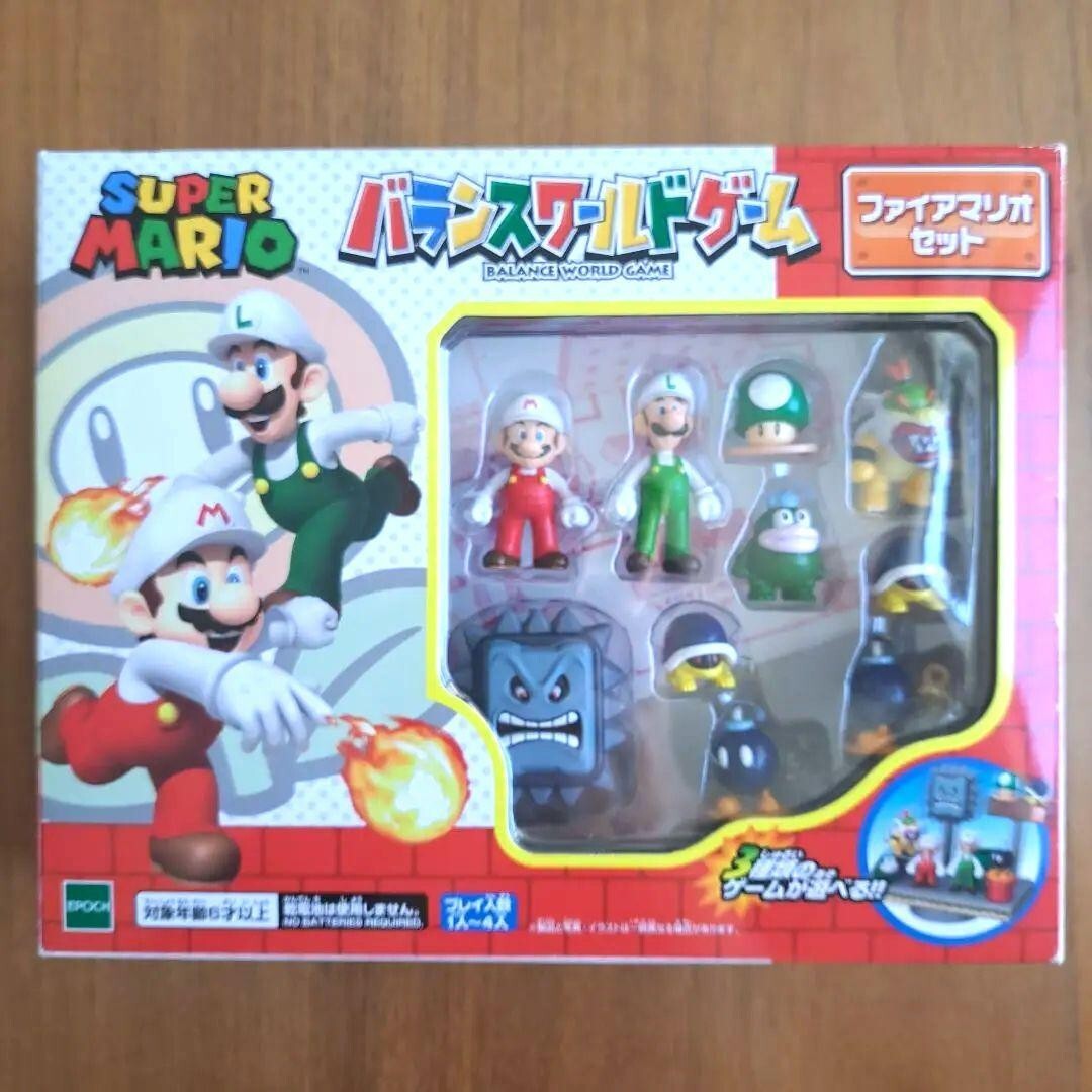 Super Mario Bro Balance World Game Fire Mario Set Rare Luigi
