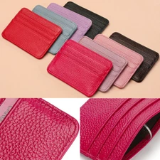 Minimalist Wallets for Men Women Front Pocket Leather Card Holder Wallet US FAST