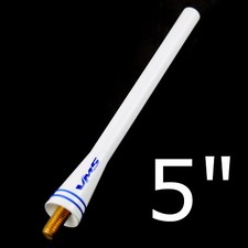 Fits 93-16 Toyota Trd White Spc Style Aluminum Stubby Short Billet Antenna 5
